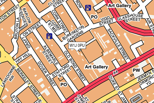 W1J 0PU map - OS OpenMap – Local (Ordnance Survey)