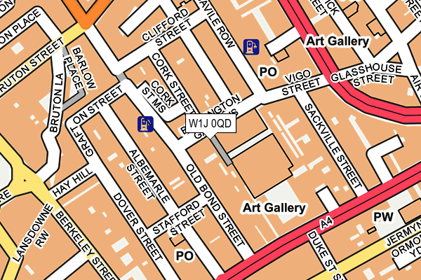 W1J 0QD map - OS OpenMap – Local (Ordnance Survey)