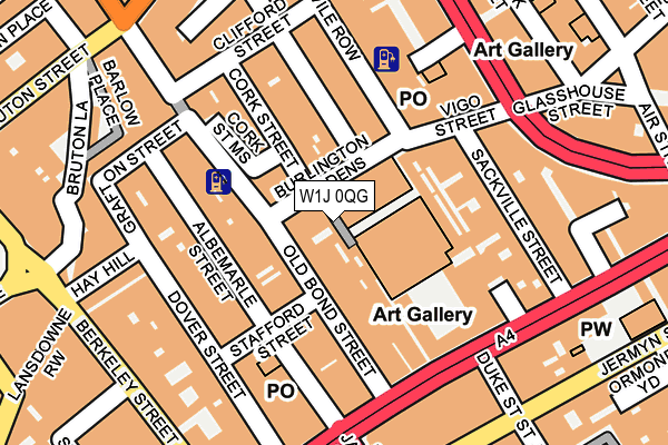 W1J 0QG map - OS OpenMap – Local (Ordnance Survey)