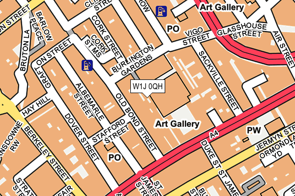 W1J 0QH map - OS OpenMap – Local (Ordnance Survey)