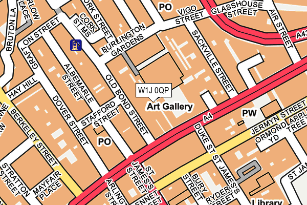 W1J 0QP map - OS OpenMap – Local (Ordnance Survey)