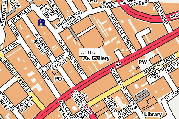 W1J 0QT map - OS OpenMap – Local (Ordnance Survey)