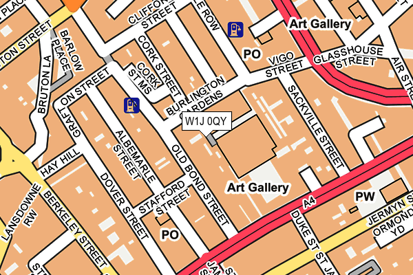 W1J 0QY map - OS OpenMap – Local (Ordnance Survey)