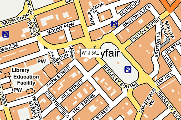 W1J 5AL map - OS OpenMap – Local (Ordnance Survey)