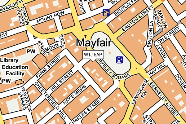 W1J 5AP map - OS OpenMap – Local (Ordnance Survey)