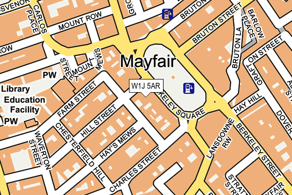 W1J 5AR map - OS OpenMap – Local (Ordnance Survey)