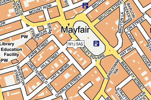 W1J 5AS map - OS OpenMap – Local (Ordnance Survey)