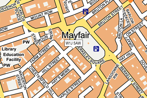 W1J 5AW map - OS OpenMap – Local (Ordnance Survey)