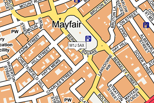 W1J 5AX map - OS OpenMap – Local (Ordnance Survey)