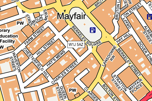 W1J 5AZ map - OS OpenMap – Local (Ordnance Survey)