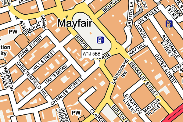 W1J 5BB map - OS OpenMap – Local (Ordnance Survey)