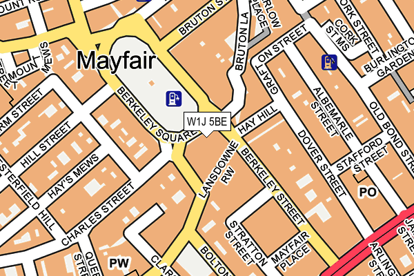 W1J 5BE map - OS OpenMap – Local (Ordnance Survey)