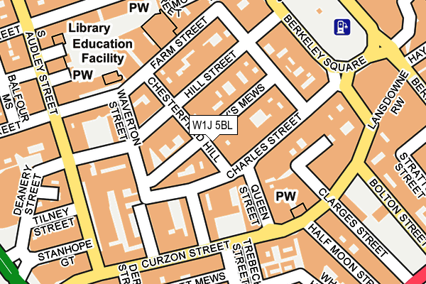 W1J 5BL map - OS OpenMap – Local (Ordnance Survey)