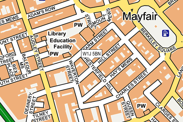 W1J 5BN map - OS OpenMap – Local (Ordnance Survey)