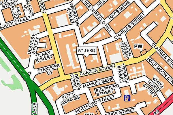 W1J 5BQ map - OS OpenMap – Local (Ordnance Survey)