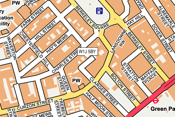 W1J 5BY map - OS OpenMap – Local (Ordnance Survey)