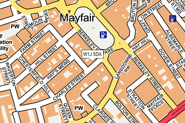 W1J 5DA map - OS OpenMap – Local (Ordnance Survey)