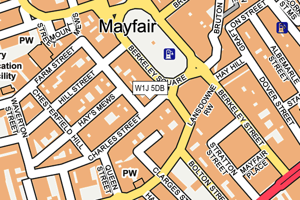 W1J 5DB map - OS OpenMap – Local (Ordnance Survey)