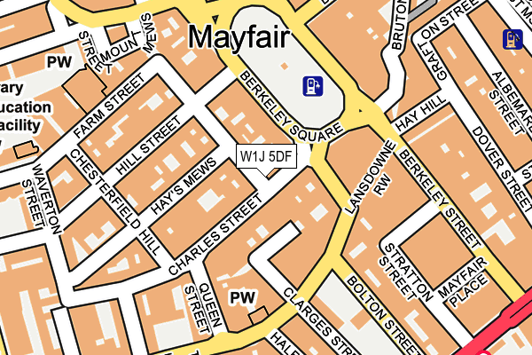 W1J 5DF map - OS OpenMap – Local (Ordnance Survey)
