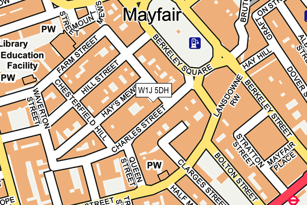 W1J 5DH map - OS OpenMap – Local (Ordnance Survey)