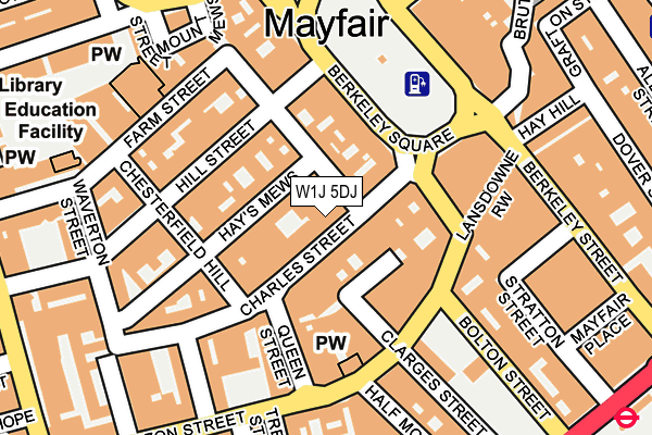 W1J 5DJ map - OS OpenMap – Local (Ordnance Survey)