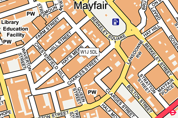 W1J 5DL map - OS OpenMap – Local (Ordnance Survey)