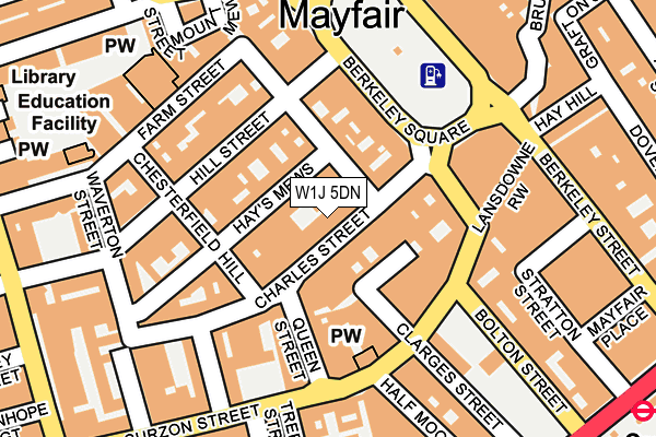 W1J 5DN map - OS OpenMap – Local (Ordnance Survey)