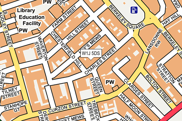 W1J 5DS map - OS OpenMap – Local (Ordnance Survey)