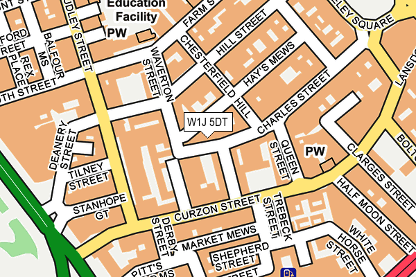 W1J 5DT map - OS OpenMap – Local (Ordnance Survey)