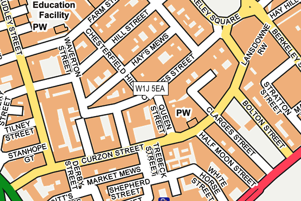 W1J 5EA map - OS OpenMap – Local (Ordnance Survey)