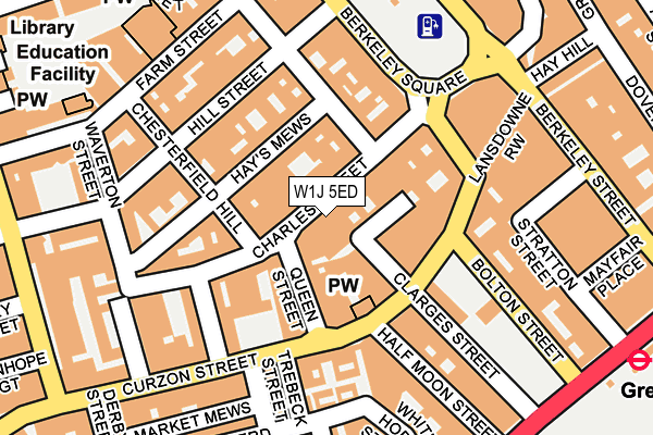 W1J 5ED map - OS OpenMap – Local (Ordnance Survey)