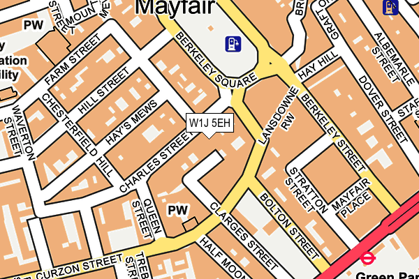 W1J 5EH map - OS OpenMap – Local (Ordnance Survey)