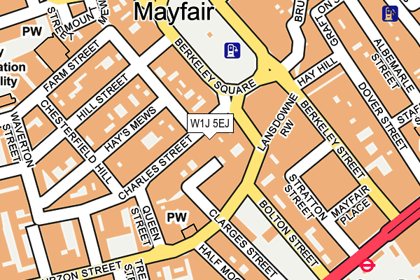 W1J 5EJ map - OS OpenMap – Local (Ordnance Survey)