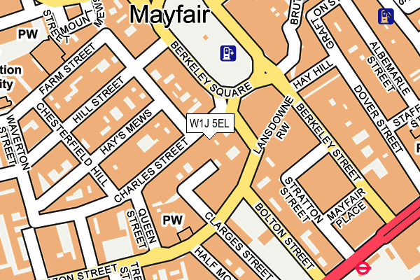 W1J 5EL map - OS OpenMap – Local (Ordnance Survey)