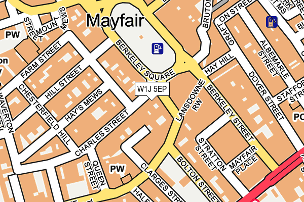 W1J 5EP map - OS OpenMap – Local (Ordnance Survey)