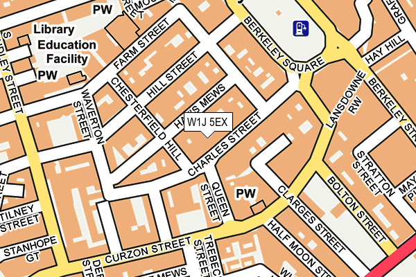 W1J 5EX map - OS OpenMap – Local (Ordnance Survey)