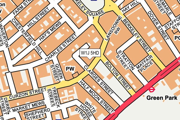 W1J 5HD map - OS OpenMap – Local (Ordnance Survey)