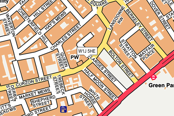 W1J 5HE map - OS OpenMap – Local (Ordnance Survey)