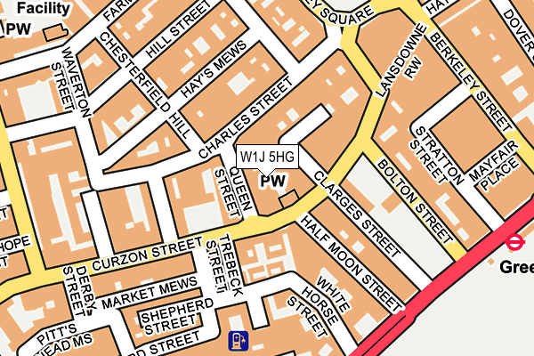 W1J 5HG map - OS OpenMap – Local (Ordnance Survey)