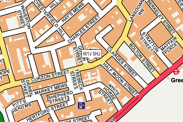 W1J 5HJ map - OS OpenMap – Local (Ordnance Survey)