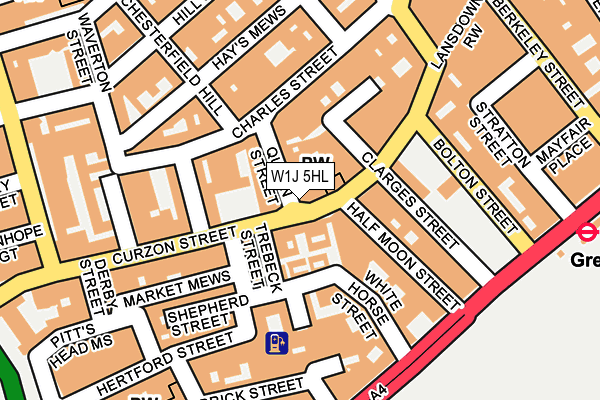 W1J 5HL map - OS OpenMap – Local (Ordnance Survey)