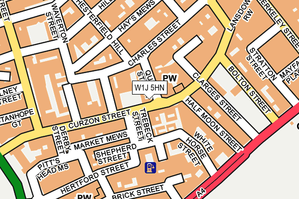 W1J 5HN map - OS OpenMap – Local (Ordnance Survey)