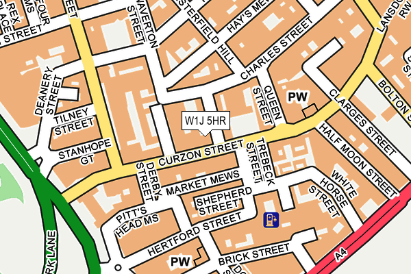 W1J 5HR map - OS OpenMap – Local (Ordnance Survey)