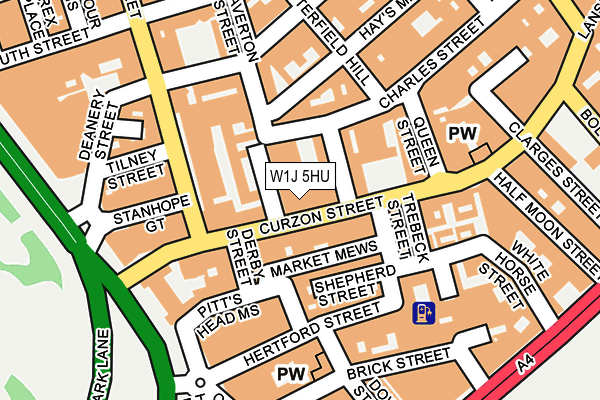 W1J 5HU map - OS OpenMap – Local (Ordnance Survey)