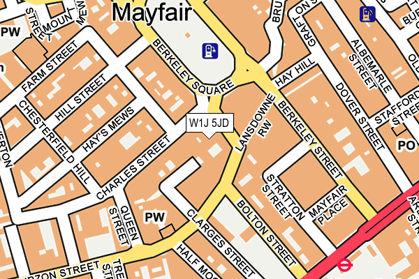 W1J 5JD map - OS OpenMap – Local (Ordnance Survey)
