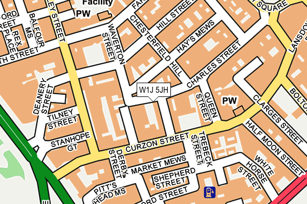 W1J 5JH map - OS OpenMap – Local (Ordnance Survey)