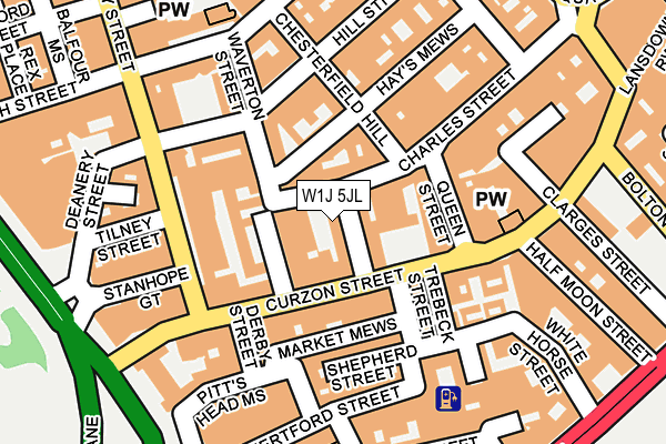 W1J 5JL map - OS OpenMap – Local (Ordnance Survey)