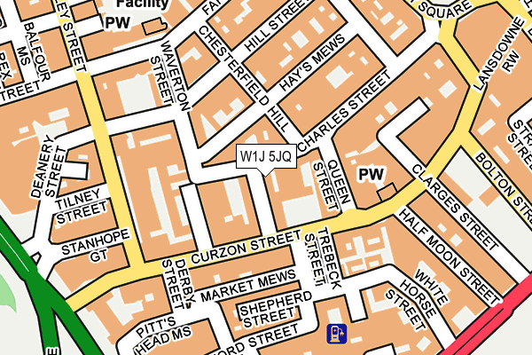 W1J 5JQ map - OS OpenMap – Local (Ordnance Survey)