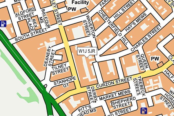 W1J 5JR map - OS OpenMap – Local (Ordnance Survey)
