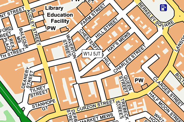 W1J 5JT map - OS OpenMap – Local (Ordnance Survey)